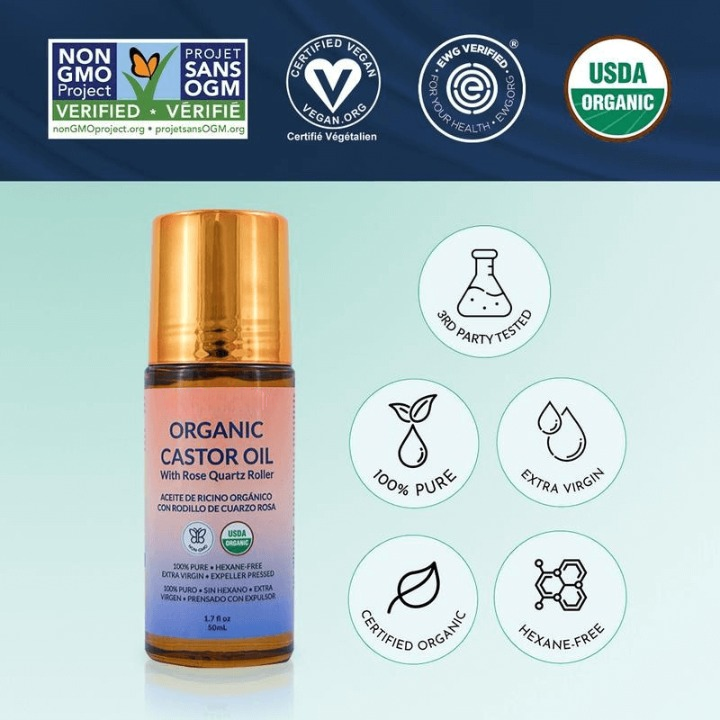 Ovenzia ™ Organic Castor Oil Roll-On For Body