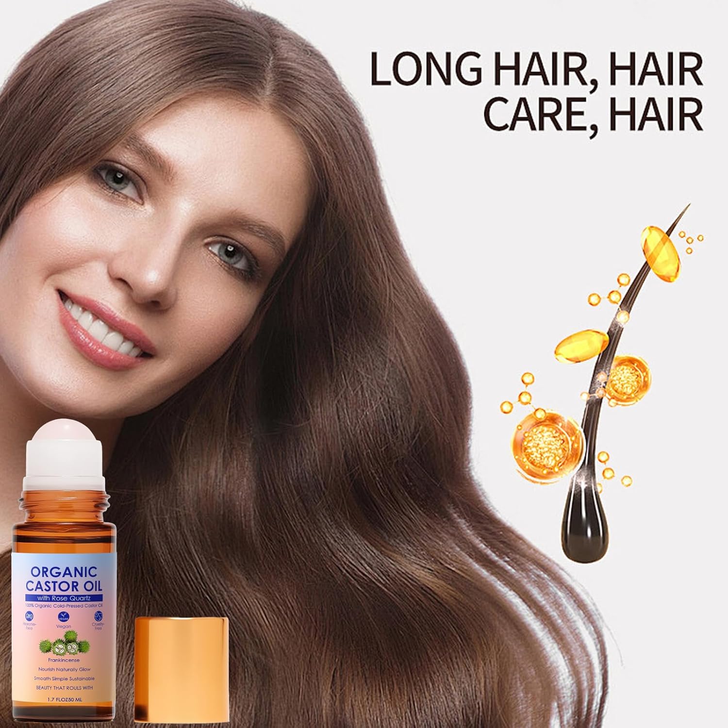 Ovenzia ™ Organic Castor Oil Roll-On For Body