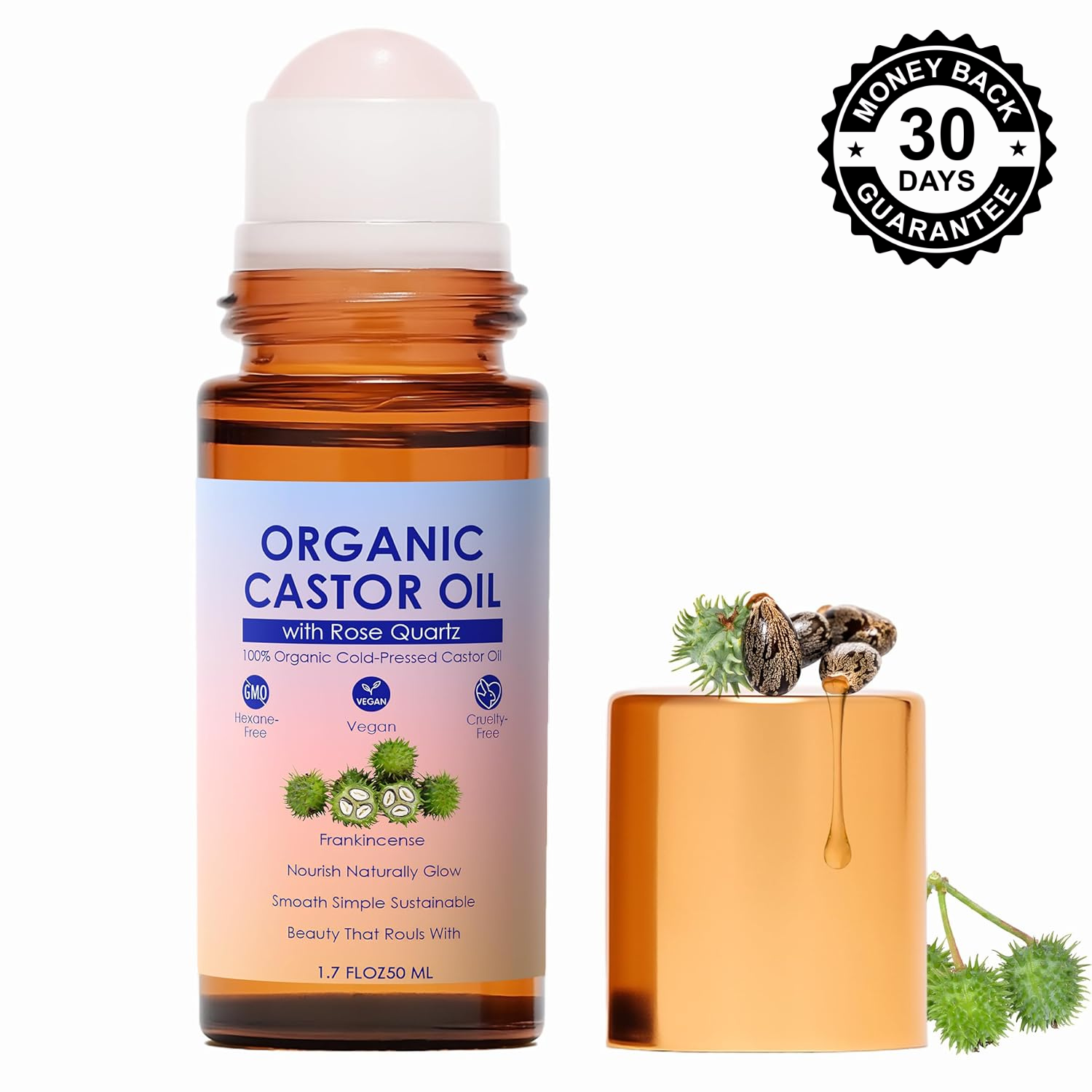 Ovenzia ™ Organic Castor Oil Roll-On For Body